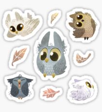 Puffy Owls Sticker