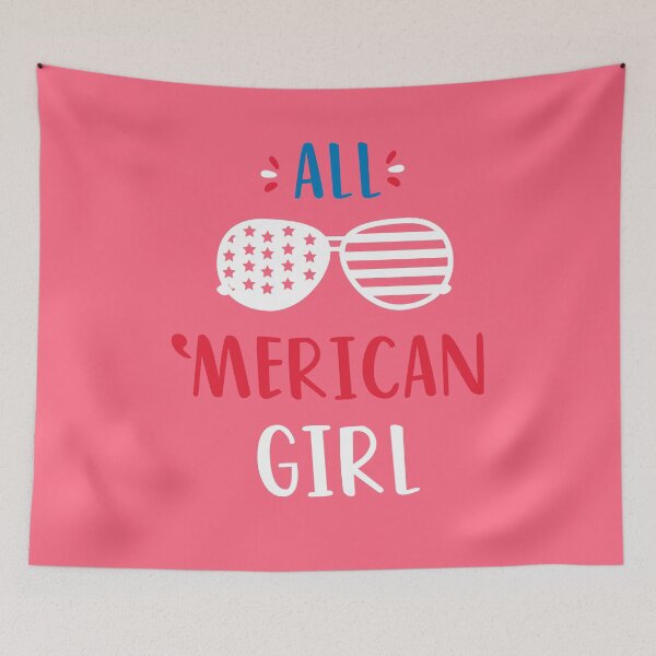 Item preview, All American Girl July Fourth Independence Day - Happy July 4th Funny Merican Glasses Design 4th July America Day Gifts designed and sold by yeknow.