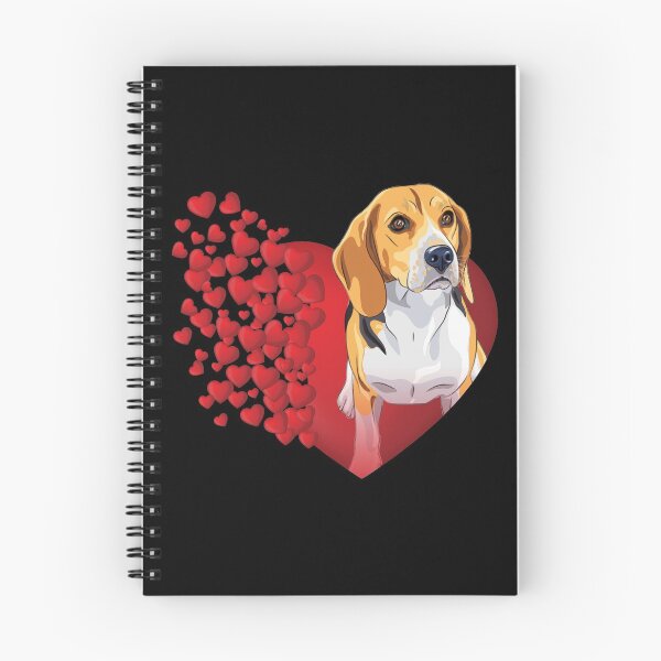 Item preview,  presenta un lindo diseño de corazón con un beagle designed and sold by Rusty62.