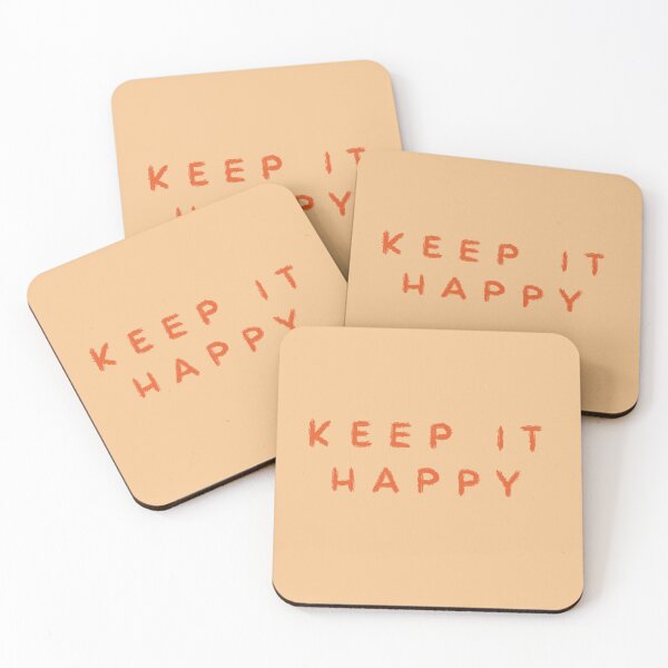 Item preview, Keep It Happy Hand-Lettered Quote in Orange designed and sold by WildeandCo.