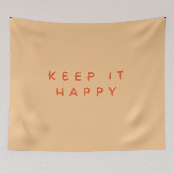 Item preview, Keep It Happy Hand-Lettered Quote in Orange designed and sold by WildeandCo.