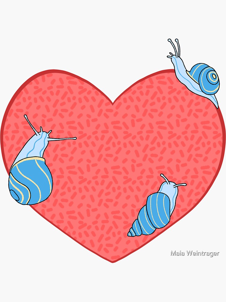 "Heart Snails" Sticker by MaiaW Redbubble