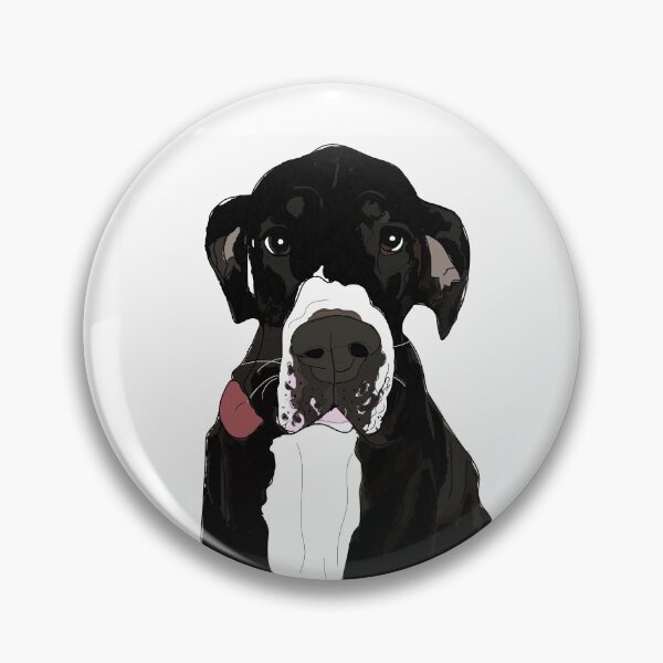 Item preview, Great Dane Dog (black w/pink tongue) designed and sold by sketchandpaws.