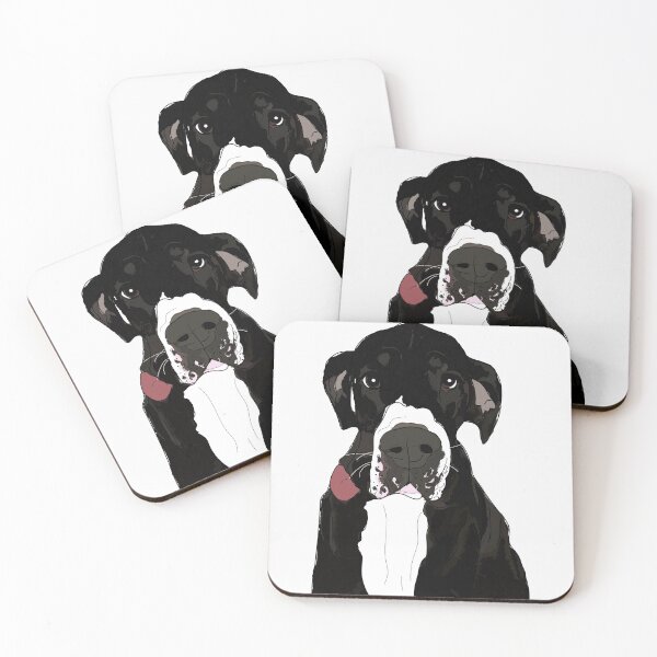 Item preview, Great Dane Dog (black w/pink tongue) designed and sold by sketchandpaws.