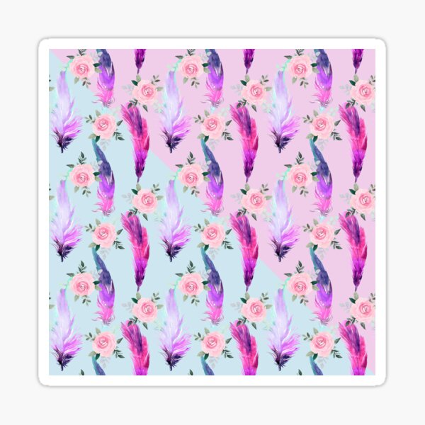 Roses And Feathers Sticker