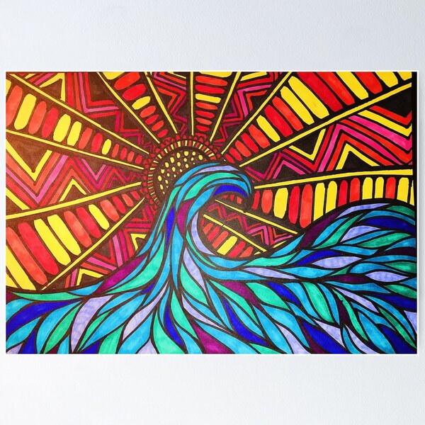 Item preview, Wavy Sunset designed and sold by Violetsdesigns.