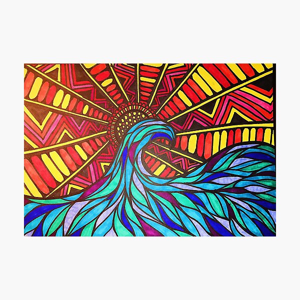 Item preview, Wavy Sunset designed and sold by Violetsdesigns.