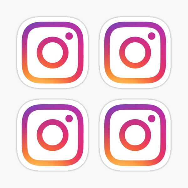 Instagram Logo Icon (4 Pack) Sticker