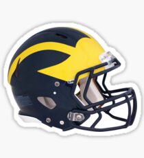 Wolverines Winged Football Helmet Sticker