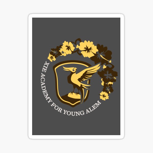 Xie Academy for Young Alem (Yellow and Black Cockatiel) Sticker