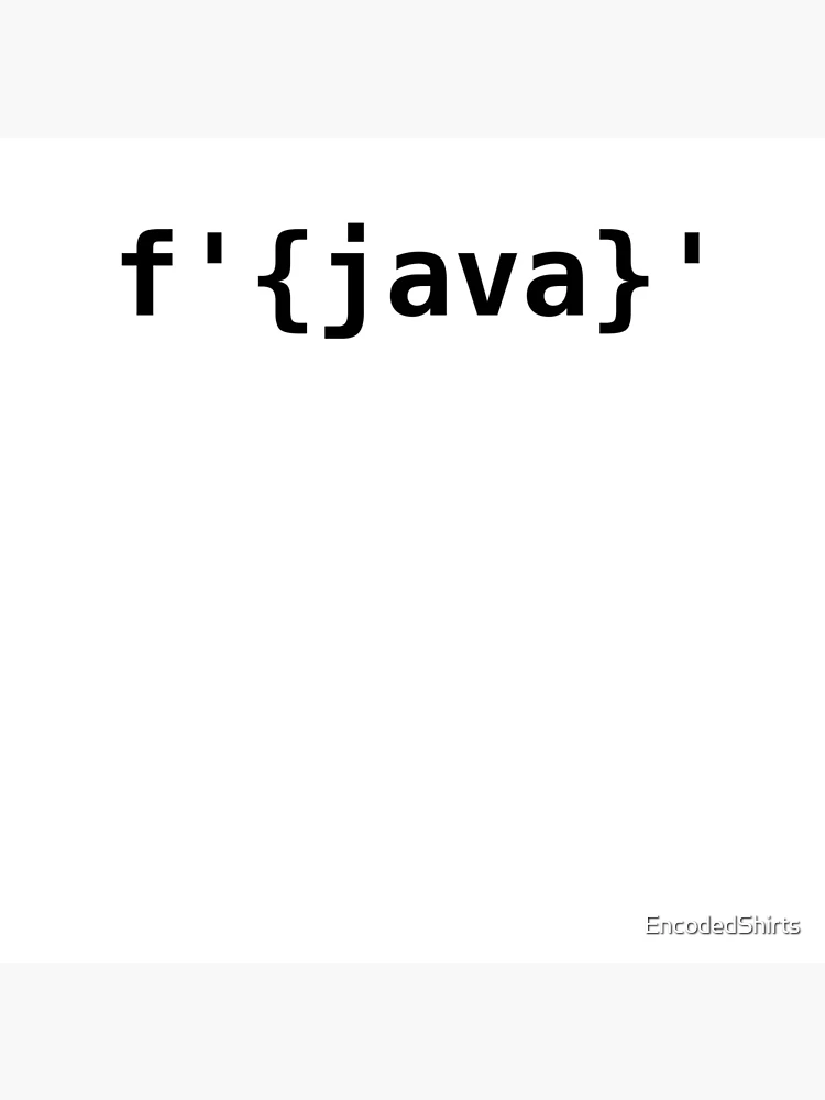 Imagen 5 de 5, Bloque acrílico con la obra Python> Java f-strings, diseñada y vendida por EncodedShirts.