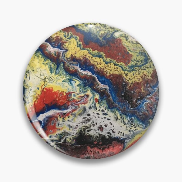 Item preview, Pour Me a Rainbow - Paint Pour Art - Unique and Vibrant Modern Home Decor for enhancing the living room, bedroom, dorm room, office or interior. Digitally manipulated acrylic painting. designed and sold by cherdoodles.