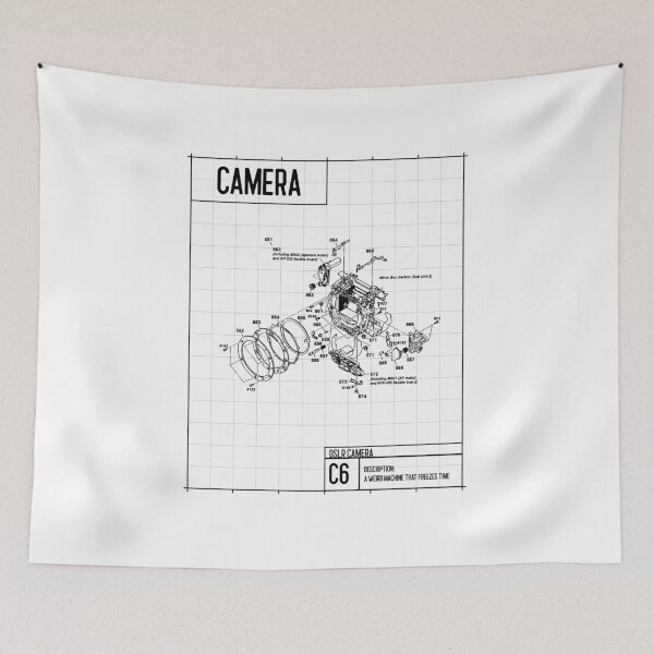 Item preview, DSLR Camera assembly blueprint sketch  designed and sold by fahim96.