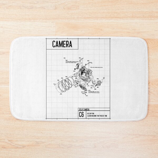 Item preview, DSLR Camera assembly blueprint sketch designed and sold by fahim96.