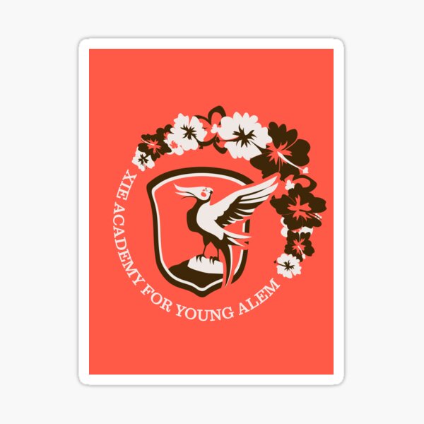 Xie Academy for Young Alem (Red Background) Sticker