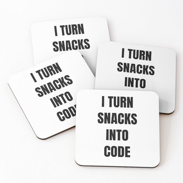 Item preview, I turn snacks into code  designed and sold by Jeangel97.
