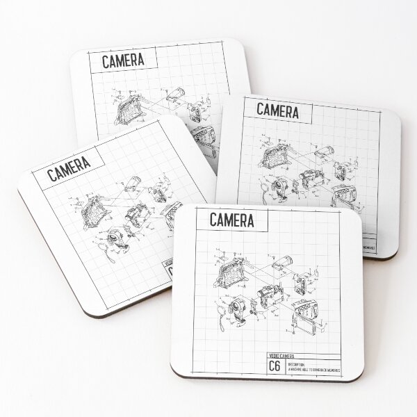 Item preview, Vintage vedio camera assembly sketch, blueprint. designed and sold by fahim96.