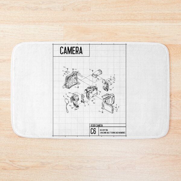 Item preview, Vintage vedio camera assembly sketch, blueprint. designed and sold by fahim96.