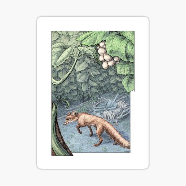 The Fox and the Grapes Sticker