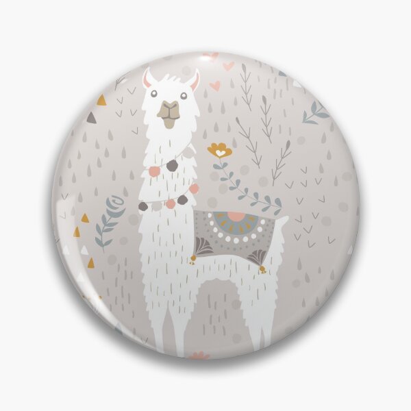 Item preview, Llama on Warm Gray designed and sold by latheandquill.