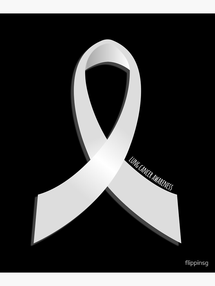 "Lung Cancer Awareness Ribbon" Mounted Print for Sale by flippinsg