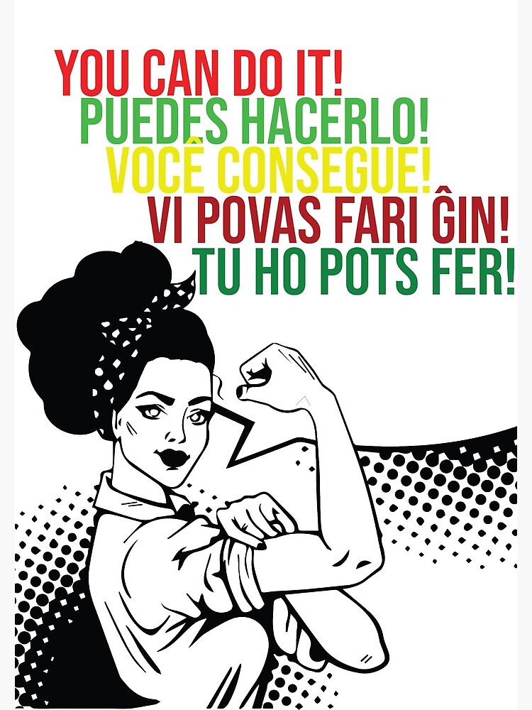 You can do It Central American languages | Quote Spanish, Portuguese, Catalan, Esperanto | Hispanic Woman SVG, Latin Pride by culturedsis
