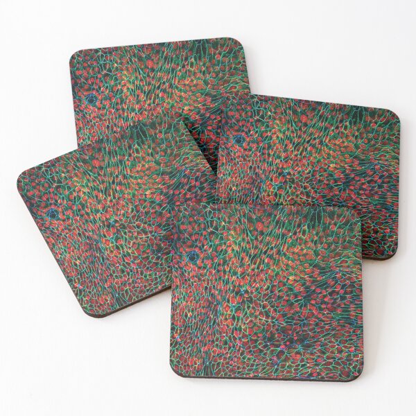Item preview, Epithelial Lung Cells, Glowing Red (fluorescently labeled, unjammed) designed and sold by SarinaMitchel.