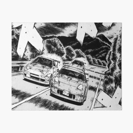 Initial D Manga Panel AE86 VS RX7 Art Board Print for Sale by