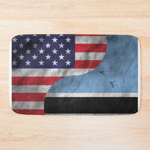 Item preview, USA and Botswana Dual Flag Yin Yang Combination designed and sold by ockshirts.