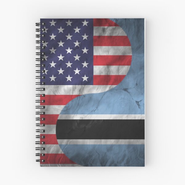 Item preview, USA and Botswana Dual Flag Yin Yang Combination designed and sold by ockshirts.