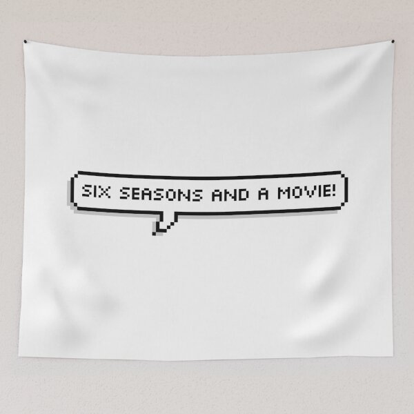 Item preview, ¡Seis temporadas y una película! Bocadillo de diálogo de píxeles designed and sold by Lemon Merch.