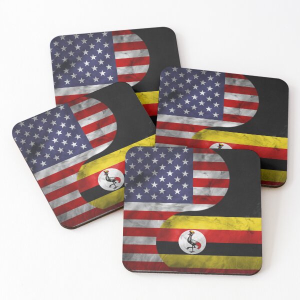 Item preview, USA and Uganda Dual Flag Yin Yang Combination designed and sold by ockshirts.