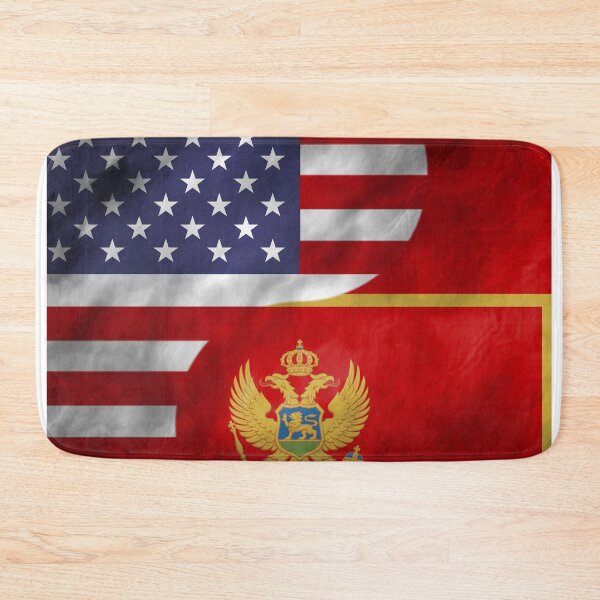Item preview, USA and Montenegro Dual Flag Yin Yang Combination designed and sold by ockshirts.