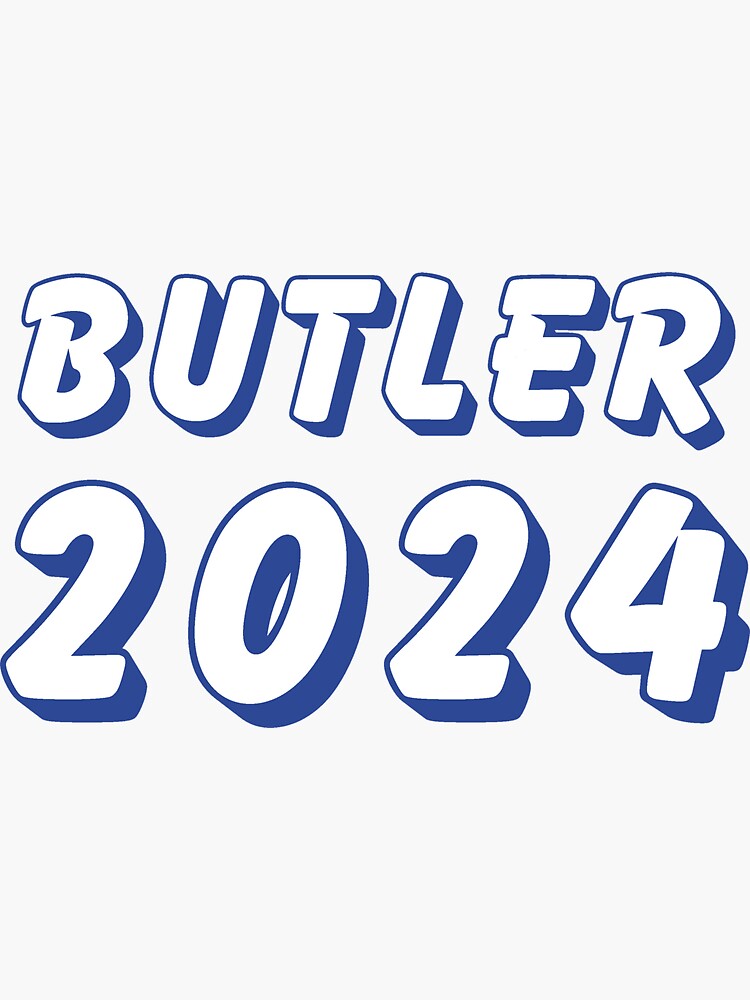 Butler 2024 Sticker By Llaux Redbubble   Bg,f8f8f8 Flat,750x,075,f Pad,750x1000,f8f8f8 