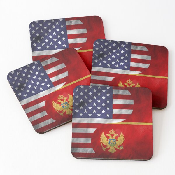 Item preview, USA and Montenegro Dual Flag Yin Yang Combination designed and sold by ockshirts.