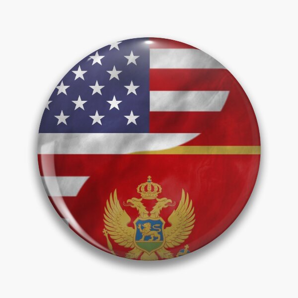 Item preview, USA and Montenegro Dual Flag Yin Yang Combination designed and sold by ockshirts.