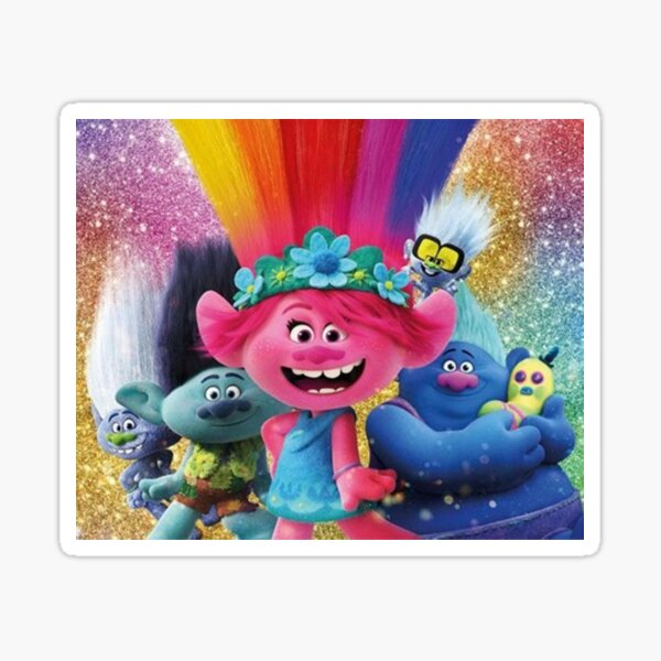 Trolls Birthday Stickers Redbubble