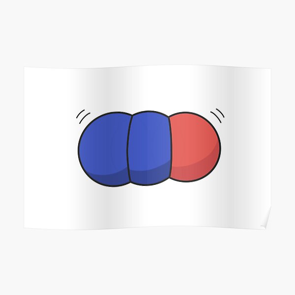 "Nitrous Oxide Molecule" Poster for Sale by isabeljune Redbubble