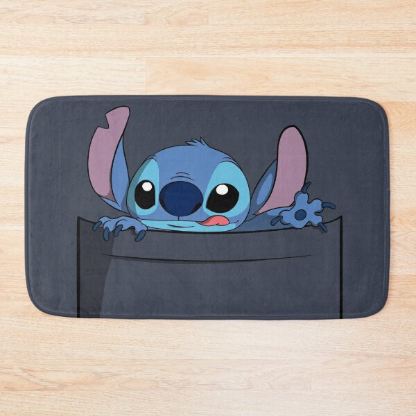 We Love Stitch Cartoon Character Shower Curtain,Bath Mats Rugs