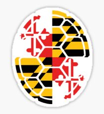 Maryland Flag Shell Sticker
