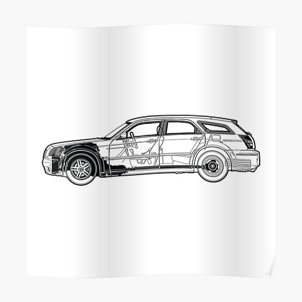 Dodge Magnum RT Blueprint Poster