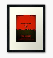 Movie Poster - "V for VENDETTA" Framed Print