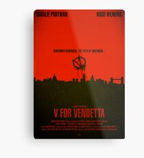 Movie Poster - "V for VENDETTA" Metal Print
