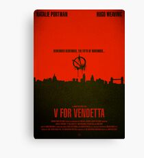 Lienzo Cartel de la película - "V para VENDETTA"