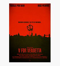 Movie Poster - "V for VENDETTA" Photographic Print