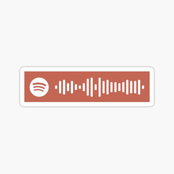 nous sommes tombés amoureux en octobre par une fille en code spotify rouge Sticker
