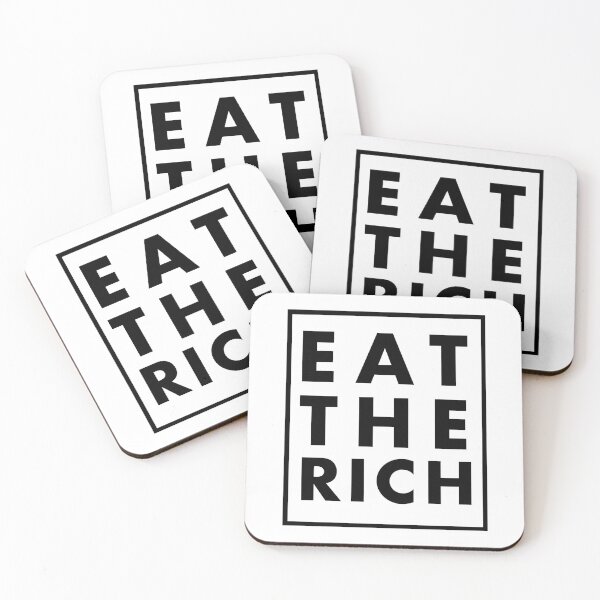 Item preview, Eat The Rich - Black And White Quote designed and sold by Aryeh Studio.