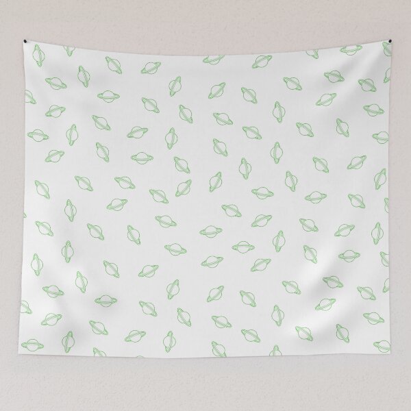 Item preview, Randomized Light Green Planet Saturn Pattern designed and sold by Nicolette Olivier.