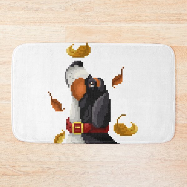 Aperçu de l'œuvre Chien pixelisé et feuilles qui tombent créée et vendue par HopeDetour.