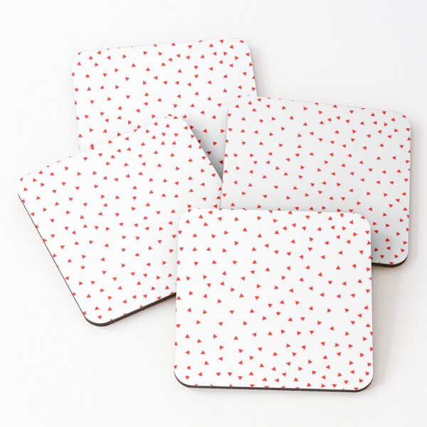 Item preview, Randomized Small Red Triangle Polka Dot  Pattern designed and sold by Nicolette Olivier.